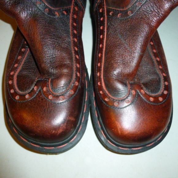 Dr Martens Red Antiqued Finish Ankle Boots US 7.5 - Picture 3 of 8